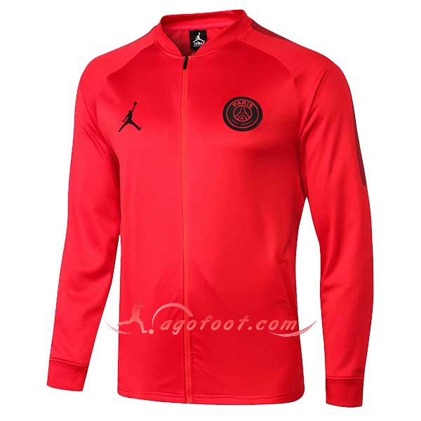 Nouveau Veste De Foot Jordan PSG Rouge Floqué 2018 2019