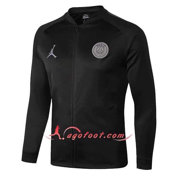 Nouveau Veste De Foot Jordan PSG Noir Floqué 2018 2019