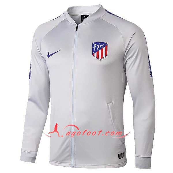 Nouveau Veste De Foot Atletico Madrid Gris Floqué 2018 2019