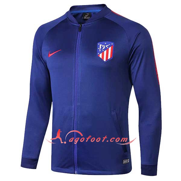 Nouveau Veste De Foot Atletico Madrid Bleu Floqué 2018 2019