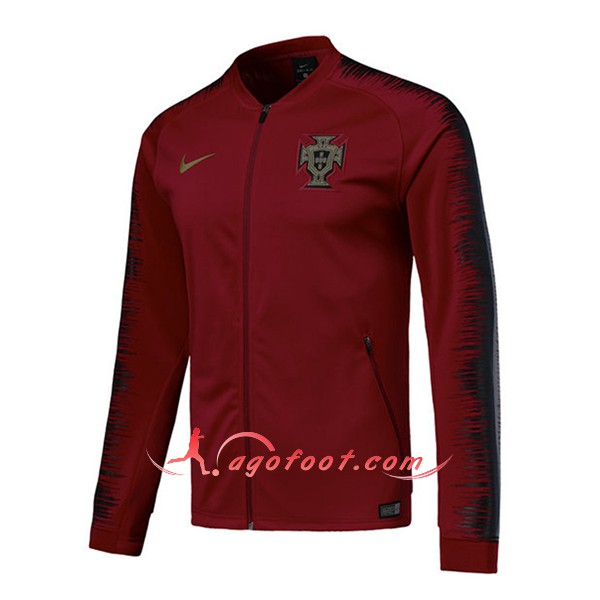 Nouveau Veste De Foot Portugal Rouge Floqué 2018 2019