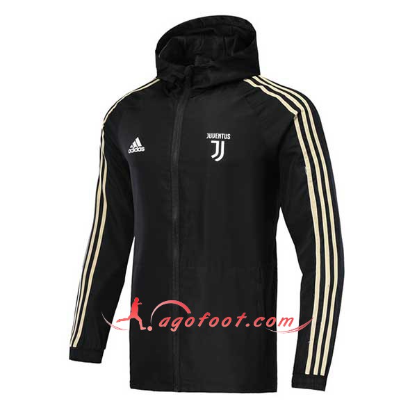 Nouveau Veste De Foot Sweat A Capuche Juventus Noir Floqué 2018 2019
