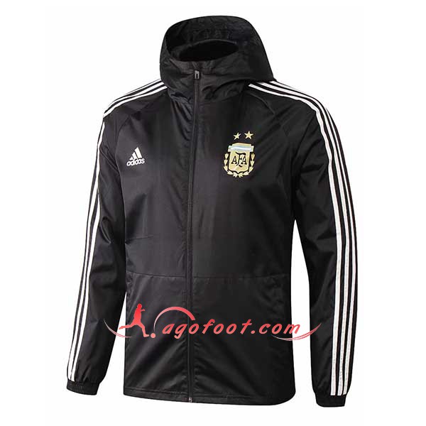 Nouveau Veste De Foot Argentine Noir Floqué 2018 2019