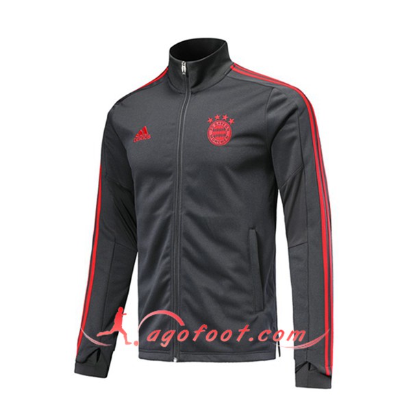 Nouveau Veste De Foot Bayern Munich Gris Fonce 2019 2020