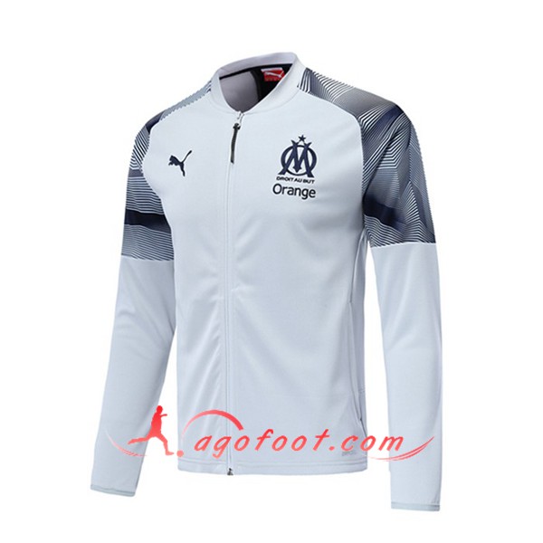 Nouveau Veste De Foot Marseille OM Blanc 2019 2020