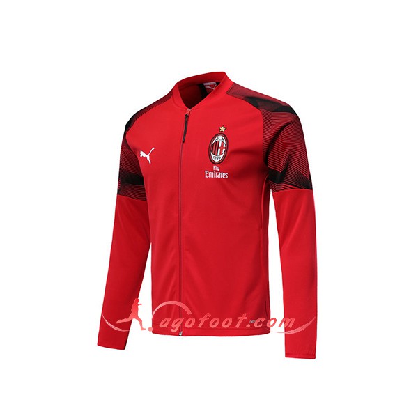 Nouveau Veste De Foot Milan AC Rouge Floqué 2019 2020
