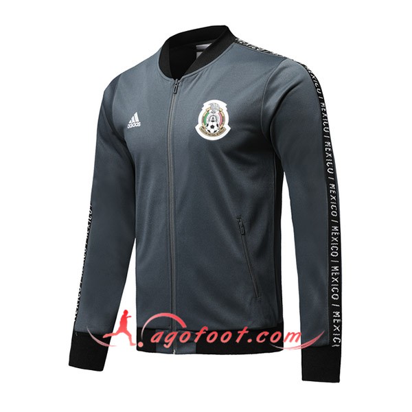 Nouveau Veste De Foot Mexique Gris Fonce 2019 2020