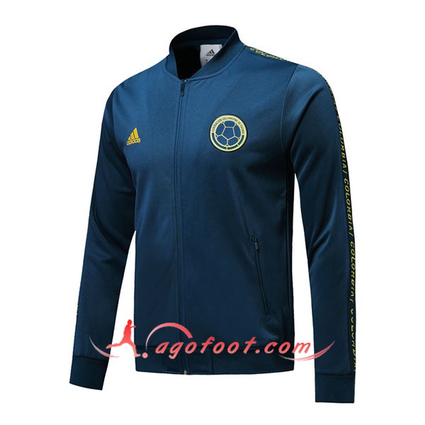 Nouveau Veste De Foot Colombie Bleu 2019 2020
