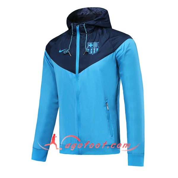 Nouveau Veste De Foot Sweat A Capuche FC Barcelone Bleu 2019 2020