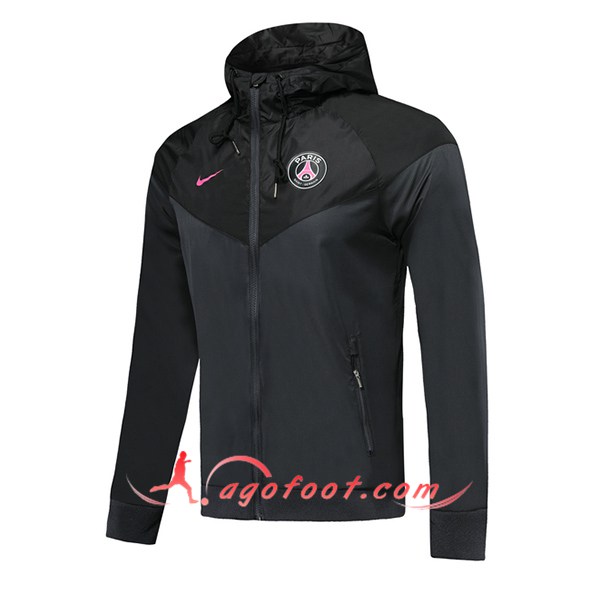 Nouveau Veste De Foot Sweat A Capuche PSG Noir 2019 2020