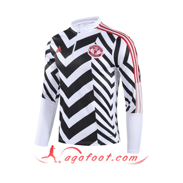 Sweatshirt Training Manchester United Noir/Blanc 2020/2021