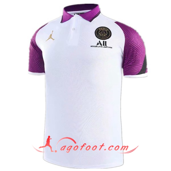 Polo Foot Paris PSG Blanc 2020/2021