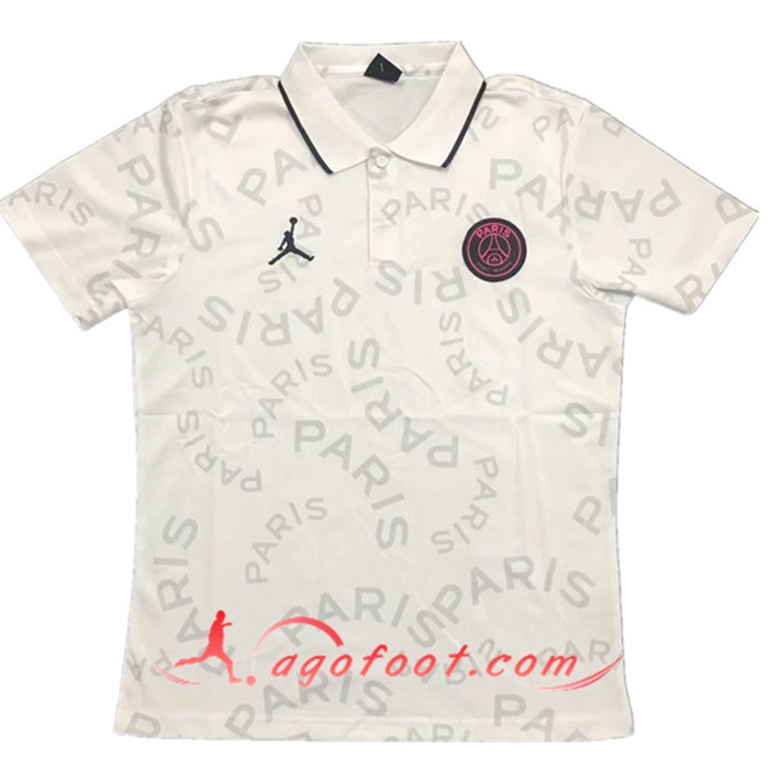 Polo Foot Jordan PSG Blanc 2021/2022