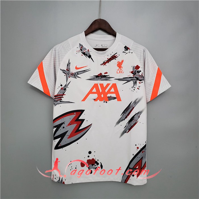 Training T-Shirts FC Liverpool Blanc/Grise 2020/2021