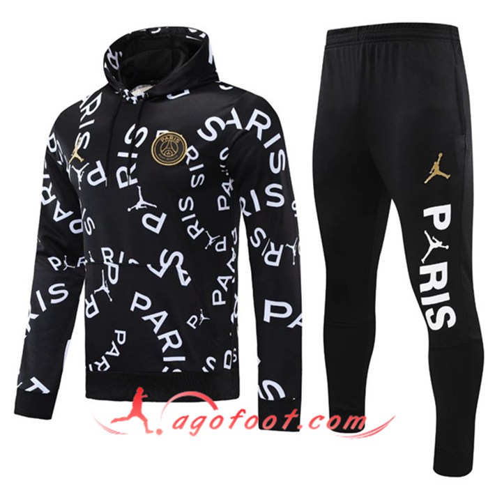 Ensemble Veste A Capuche Veste Survetement Jordan PSG Noir 2020/2021