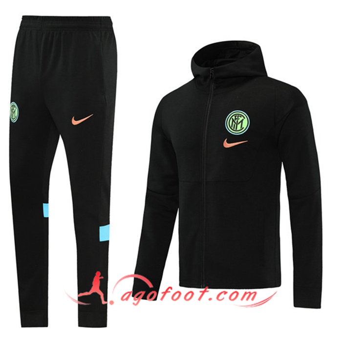 Ensemble Veste A Capuche Veste Survetement Inter Milan Noir 2020/2021
