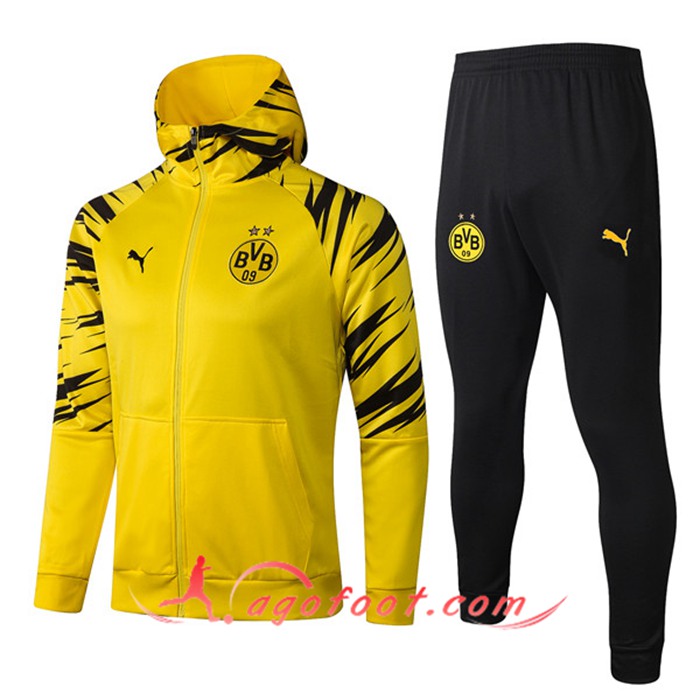 Ensemble Veste A Capuche Veste Survetement Dortmund BVB Jaune 2020/2021