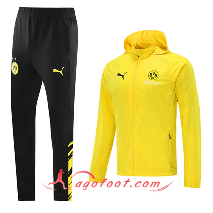 Ensemble Survetement Coupe-vent Dortmund BVB Jaune 2020/2021