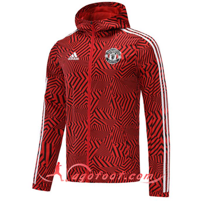 Nouveaux Coupe-Vent Manchester United Noir/Rouge 2020/2021