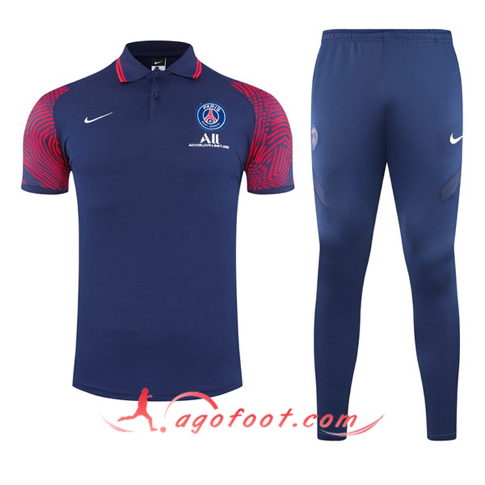 Ensemble Polo PSG + Pantalon Bleu Marin 2021/2022