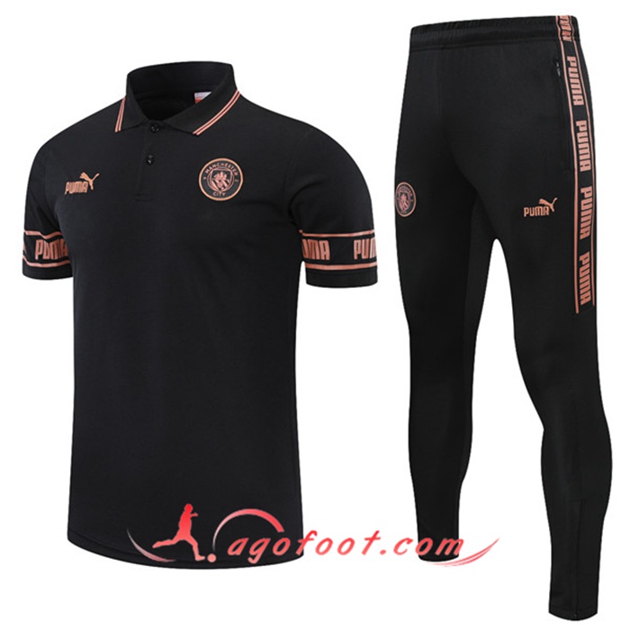Ensemble Polo Manchester City + Pantalon Noir 2021/2022