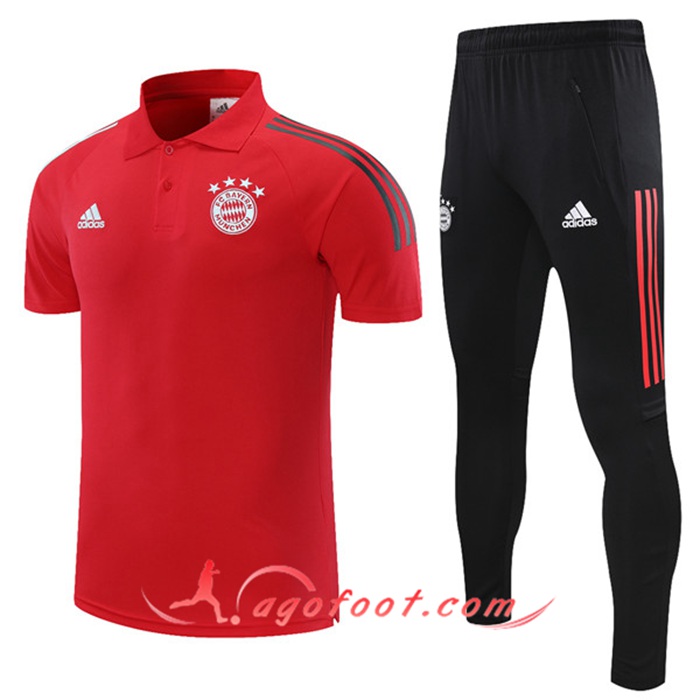 Ensemble Polo Bayern Munich + Pantalon Rouge 2021/2022