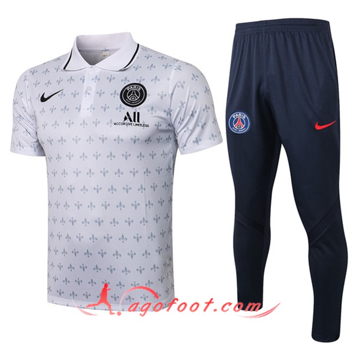 Ensemble Polo PSG + Pantalon Blanc 2021/2022