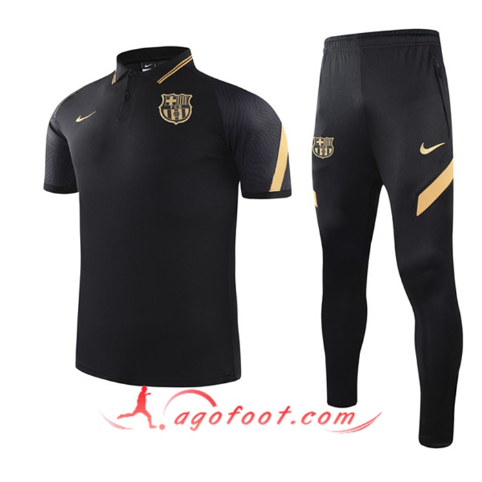 Ensemble Polo FC Barcelone + Pantalon Noir 2021/2022