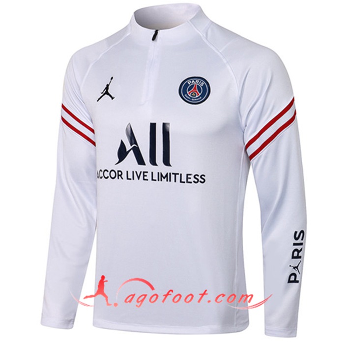 Sweatshirt Training Jordan PSG Blanc 2021/2022