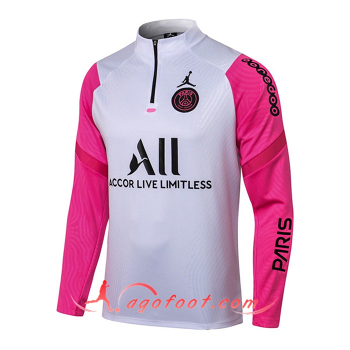 Sweatshirt Training Jordan PSG Blanc/Rose 2021/2022