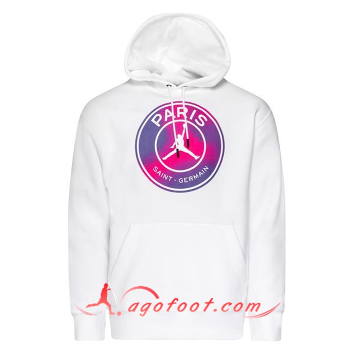 Sweatshirt Training Capuche Jordan PSG Blanc 2021/2022