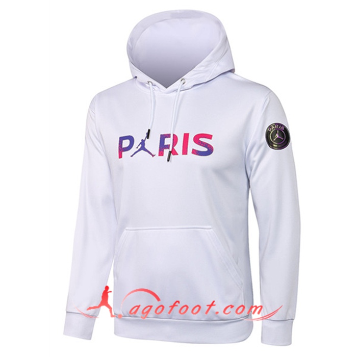Sweatshirt Training Capuche Jordan PSG Paris Blanc 2021/2022