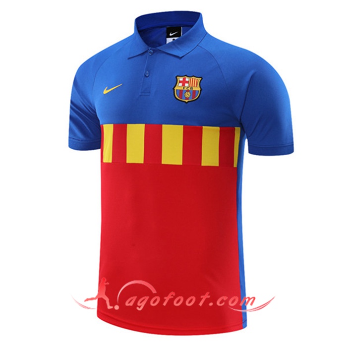 Polo Foot FC Barcelone Bleu/Rouge 2021/2022