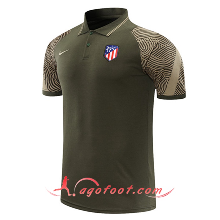 Polo Foot Atletico Madrid Vert Fonce 2021/2022