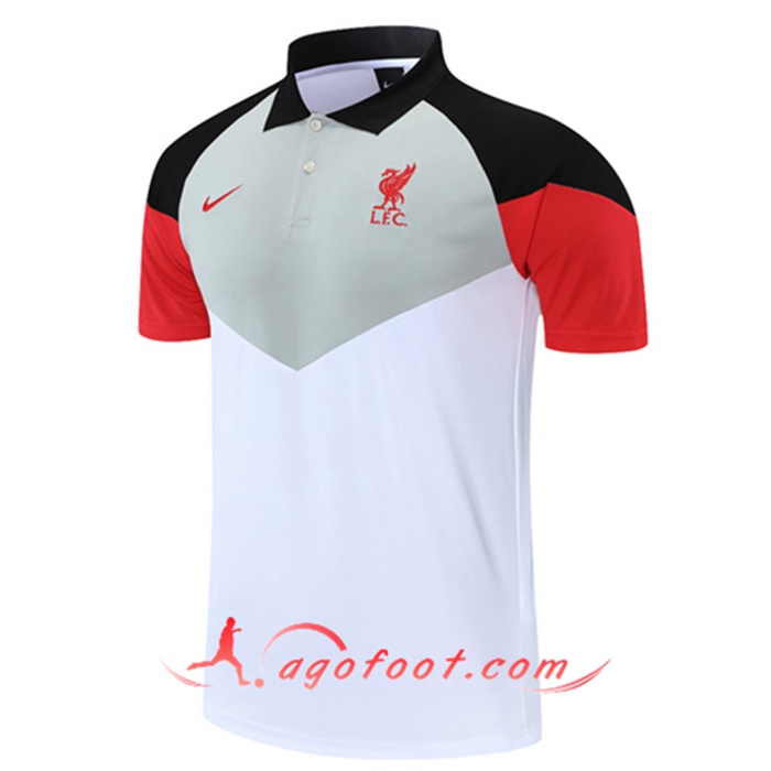 Polo Foot FC Liverpool Blanc/Grise 2021/2022