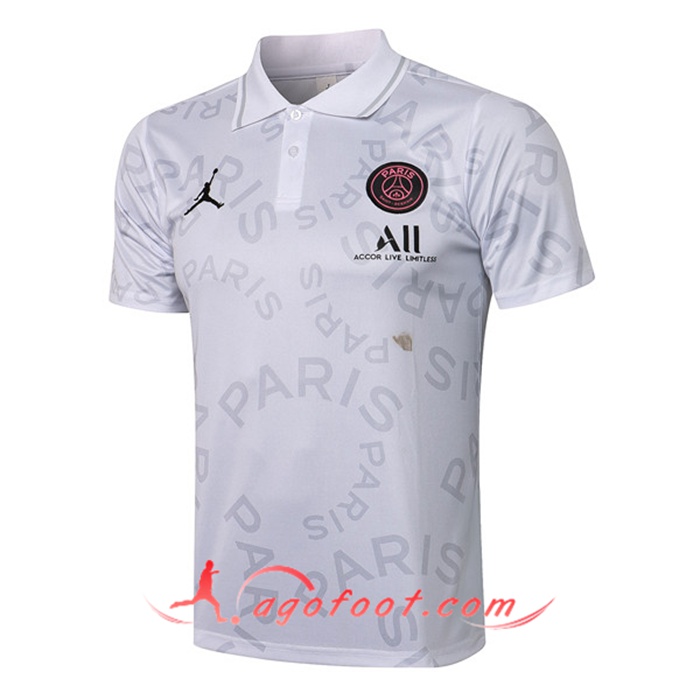 Polo Foot Jordan PSG Blanc 2021/2022