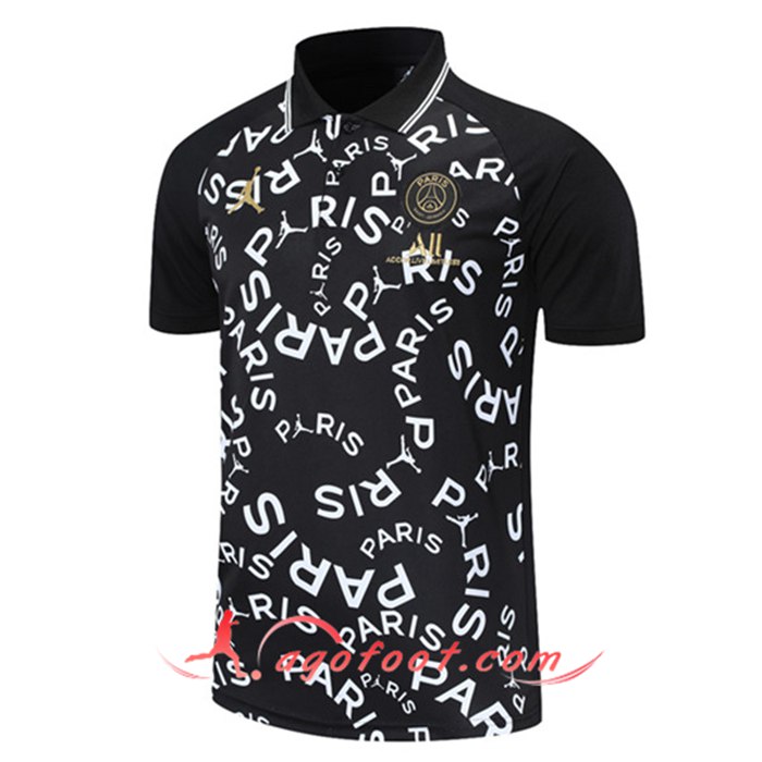 Polo Foot Jordan PSG Noir/Blanc 2021/2022
