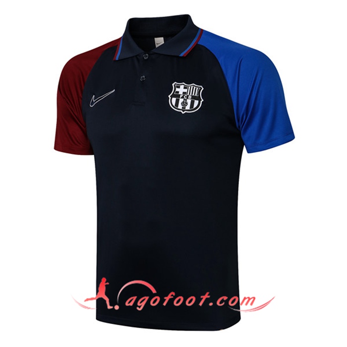 Polo Foot FC Barcelone Noir/Bleu 2021/2022