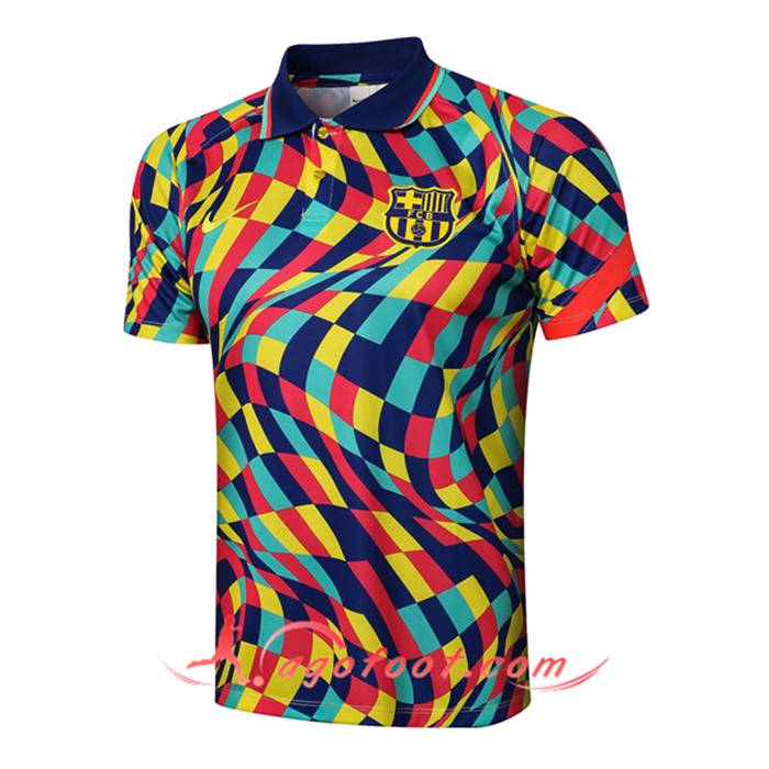 Polo Foot FC Barcelone Jaune/Bleu 2021/2022