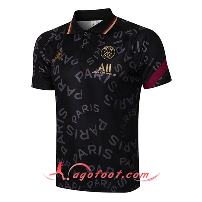 Polo Foot Jordan PSG Noir 2021/2022