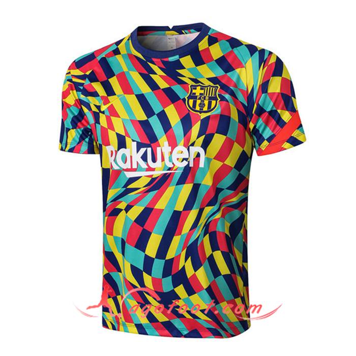 Training T-Shirts FC Barcelone Jaune/Bleu 2021/2022