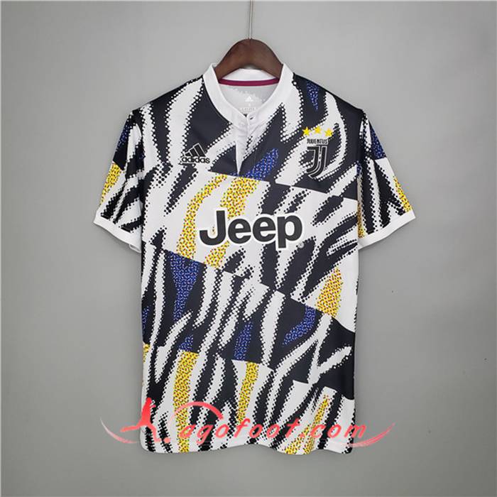 Training T-Shirts Juventus Noir/Blanc/Jaune 2021/2022