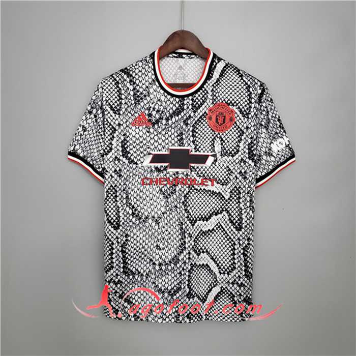 Training T-Shirts Manchester United Noir/Blanc 2021/2022