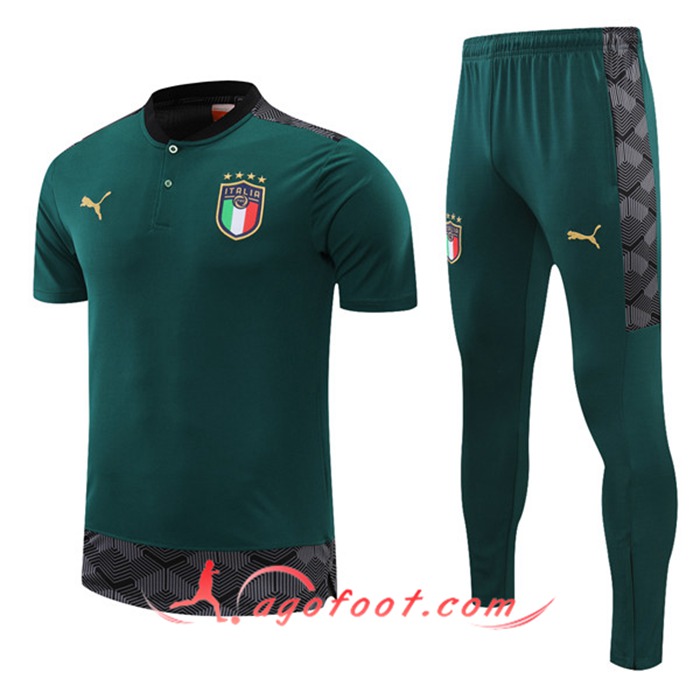 Ensemble Training T-Shirts Italie + Pantalon Vert 2021/2022