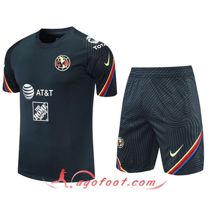 Ensemble Training T-Shirts Club America + Shorts Noir 2021/2022