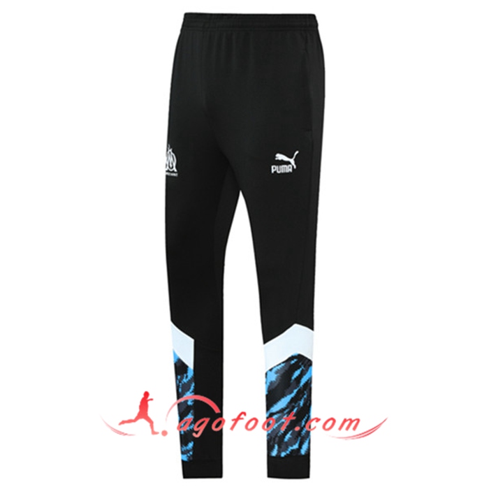 Training Pantalon Foot Marseille OM Noir/Bleu 2021/2022
