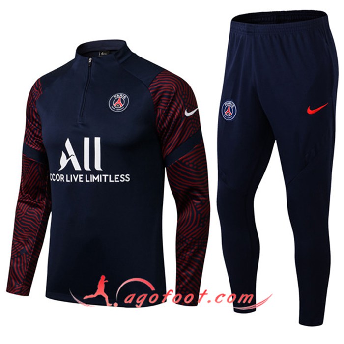Ensemble Survetement de Foot PSG Bleu Marin 2021/2022