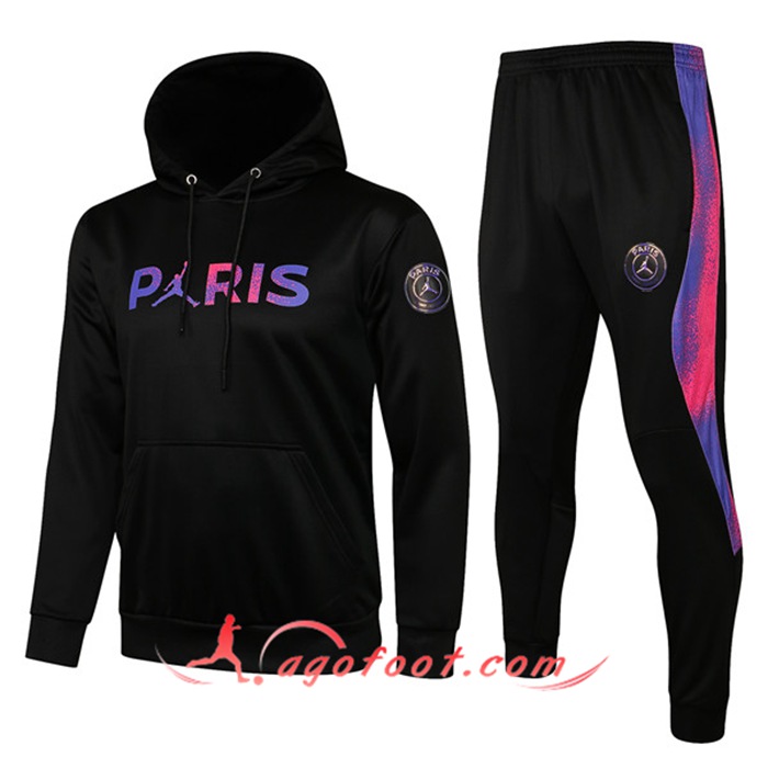 Ensemble Veste A Capuche Survetement Foot Jordan PSG Paris Noir 2021/2022