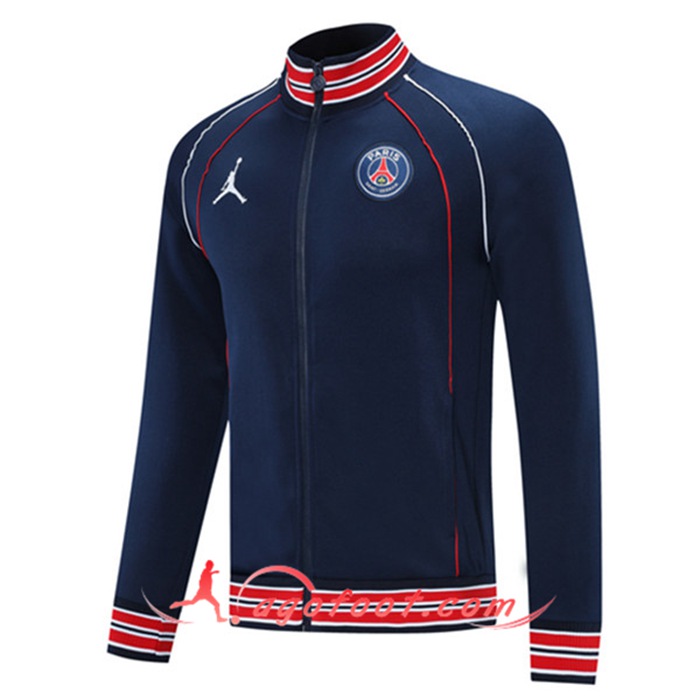 Nouveaux Veste Foot Jordan PSG Bleu Marin 2021/2022