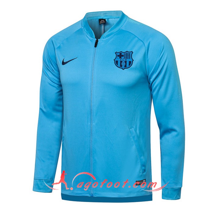 Nouveaux Veste Foot FC Barcelone Bleu 2021/2022